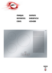 Siemens EX8 FV Serie Mode D'emploi