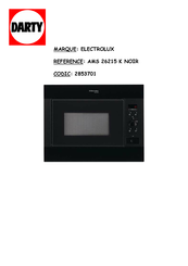 Electrolux ARTHUR MARTIN AMS 26215 K Guide De L'utilisateur