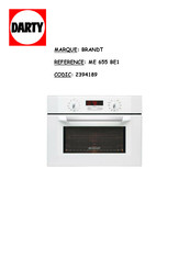 Brandt ME655BE1 Guide D'installation Et D'utilisation