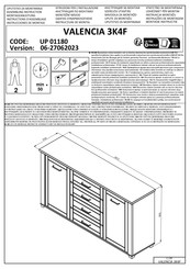 Forma Ideale VALENCIA 3K4 UP 01180 Instructions D'assemblage