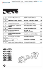 Makita GA029GM201 Manuel D'instructions