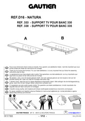 Gautier NATURA D16 333 Instructions De Montage