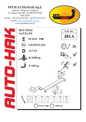 AUTO-HAK J81A Instructions De Montage