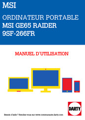 MSI GE65 RAIDER Manuel D'utilisation