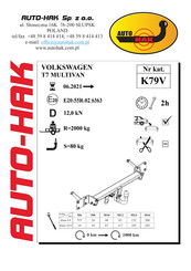 AUTO-HAK K79V Instructions De Montage