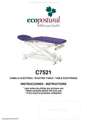 ECOPOSTURAL C7521 Manuel D'instructions