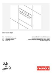 Franke FMA 45 MW BR SA Manuel De L'utilisateur