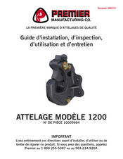 Premier Manufacturing 1200 Guide D'installation