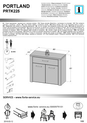 Forte PORTLAND PRTK225 Notice De Montage