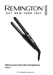 Remington PRO-Ceramic Extra Slim Straightener S5515 Mode D'emploi