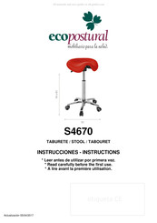 ECOPOSTURAL S4670 Manuel D'instructions