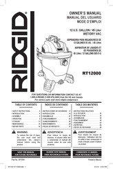 RIDGID RT12000 Mode D'emploi