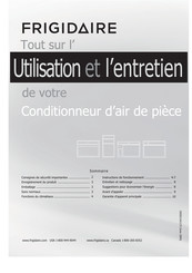 Frigidaire FRA054XT7 Utilisation Et L'entretien