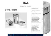 IKA C 7010 Mode D'emploi