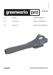 GreenWorks Pro BL80L412 Manuel D'opérateur