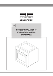 FRIONOR AE01NOFRI/2 Notice D'installation Et D'utilisation