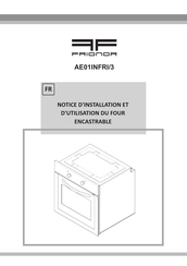 FRIONOR AE01INFRI/3 Notice D'installation Et D'utilisation