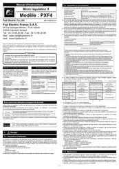 Fuji Electric PXF4 Manuel D'instructions