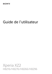 Sony H8266 Guide De L'utilisateur