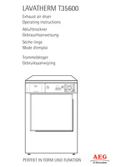 AEG LAVATHERM T35600 Mode D'emploi