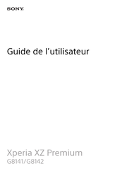 Sony G8141 Guide De L'utilisateur