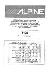 Alpine 3402 Manuel D'installation Et D'utilisation