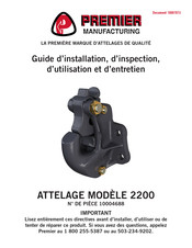 Premier Manufacturing 10004688 Guide D'installation