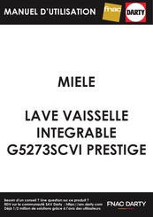 Miele G5273SCVI PRESTIGE Mode D'emploi