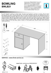 Forte BOWLING BWLB21 Notice De Montage
