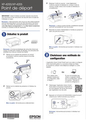 Epson XP-4200 Série Point De Départ