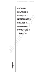 Philips HQ6853 Mode D'emploi