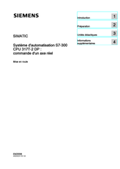 Siemens SIMATIC CPU 317T-2 DP Mise En Route