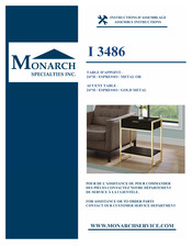 Monarch Specialties I 3486 Instructions D'assemblage