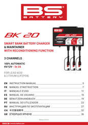 BS BATTERY BK 20 Manuel D'utilisation