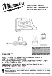 Milwaukee 48-59-1201 Manuel De L'utilisateur