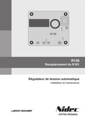 Nidec Leroy-Somer R130 Installation Et Maintenance