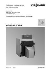 Viessmann Vitorond 200 VD2A Notice De Maintenance