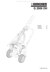 Kärcher G 2500 OH Mode D'emploi