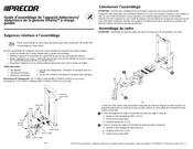 Precor Vitality Série Guide D'assemblage