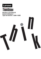 Lenovo ThinkVision P24q-30 63BC Guide D'utilisation