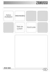 Zanussi ZGS 983 Notice D'utilisation