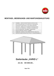 Weka VARIO L 651.5833.00 Serie Notice De Montage, D'utilisation Et D'entretien