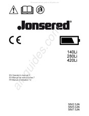 Jonsered 58V2.5JN Manuel D'utilisation