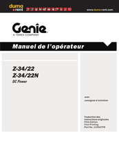 Terex Genie Z-34/22N Manuel De L'opérateur