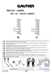 Gautier LODGE A21 140 Instructions De Montage