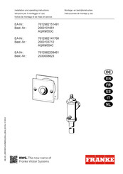 Franke AQRM554C Notice De Montage Et De Mise En Service