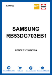 Samsung RB53DG703EB1 Manuel D'utilisation