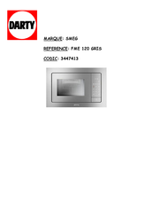 Smeg FME 120 GRIS Instructions D'utilisation