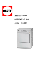 Miele Softtronic T 8322 Mode D'emploi