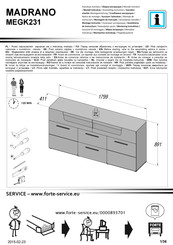 Forte MADRANO MEGK231 Notice De Montage